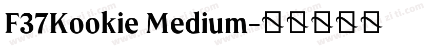 F37Kookie Medium字体转换